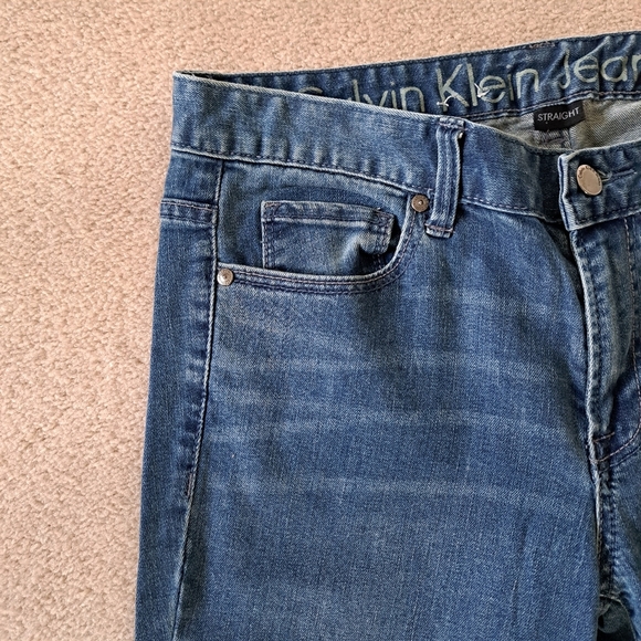 Calvin Klein Jeans Size 29 Blue Straight Leg Denim - Picture 3 of 14